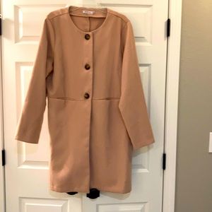 Soft pink Trench Coat